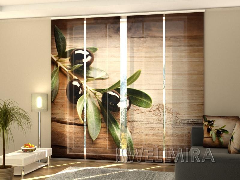 Paneļu aizkari (4 daļas) Curtains Black Olive Home Trends