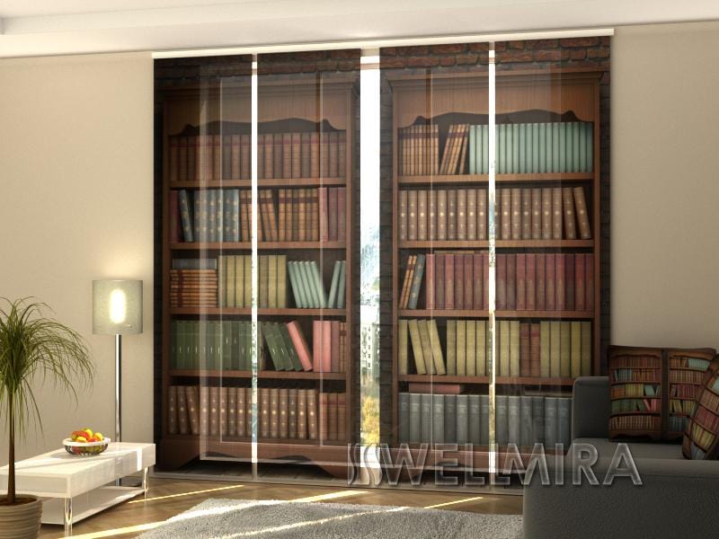 Paneļu aizkari (4 daļas) Curtains Brown Bookcase Home Trends