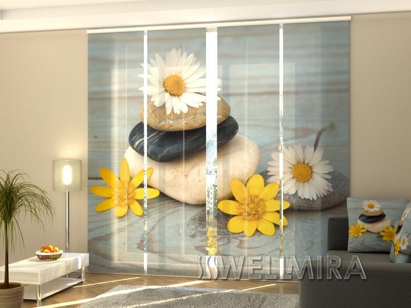 Paneļu aizkari (4 daļas) Curtains Camomiles and Stones Home Trends