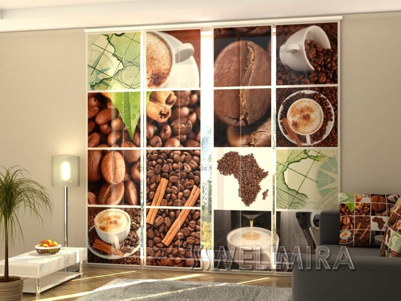 Paneļu aizkari (4 daļas) Curtains Coffee Africa Home Trends