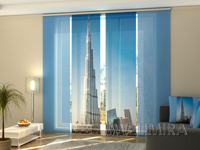 Paneļu aizkari (4 daļas) Curtains Dubai Skyscraper Home Trends