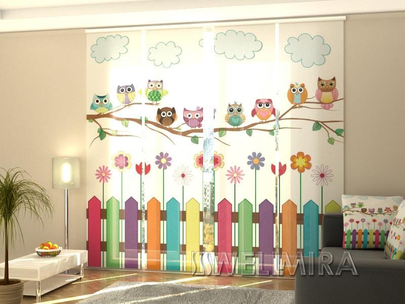 Paneļu aizkari (4 daļas) Curtains Funny Owl Home Trends