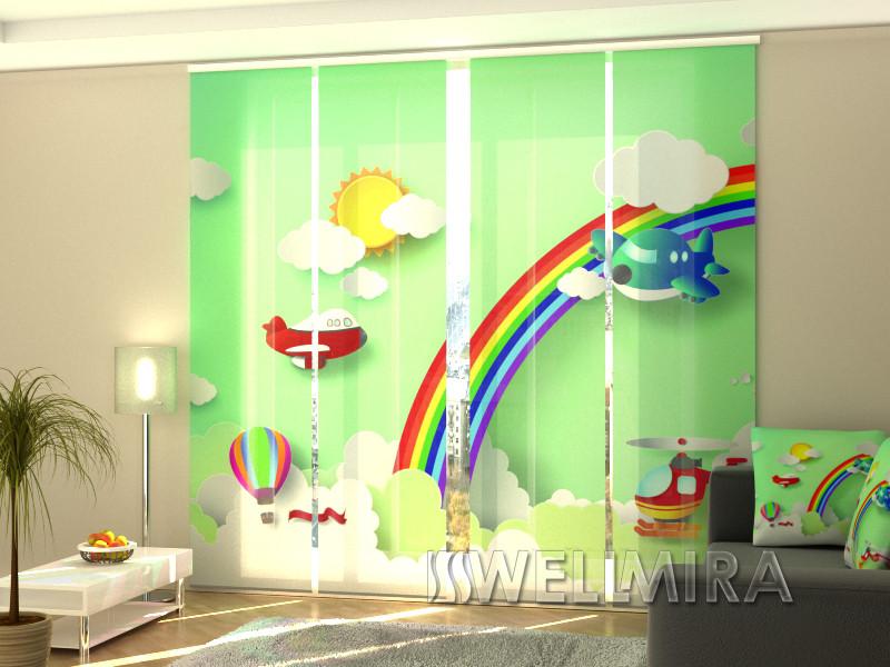 Paneļu aizkari (4 daļas) Curtains Helicopter over the Rainbow Home Trends