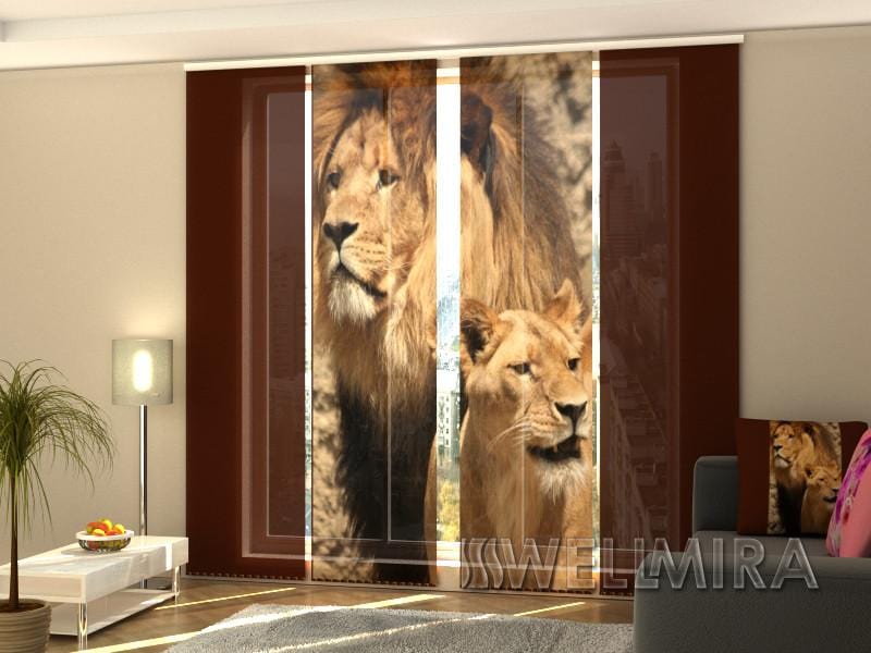 Paneļu aizkari (4 daļas) Curtains Lions Home Trends