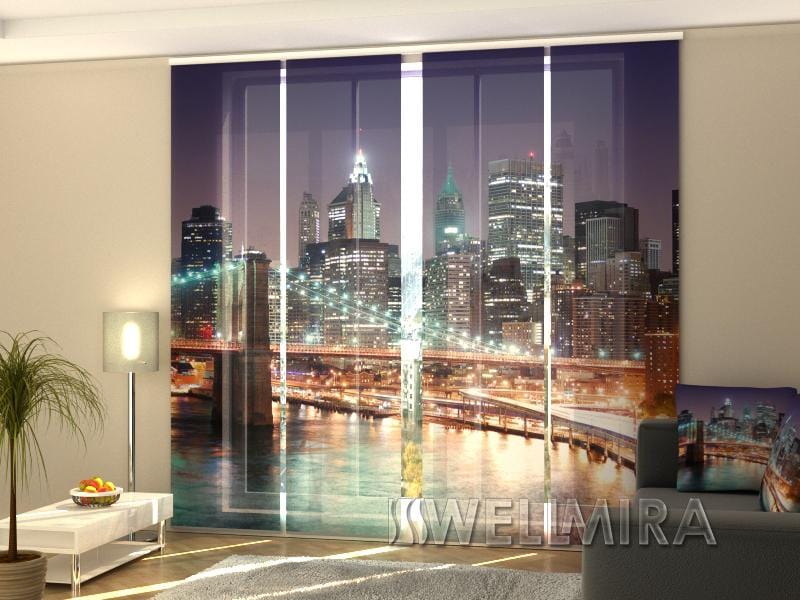 Paneļu aizkari (4 daļas) Curtains Manhattan after sunset Home Trends