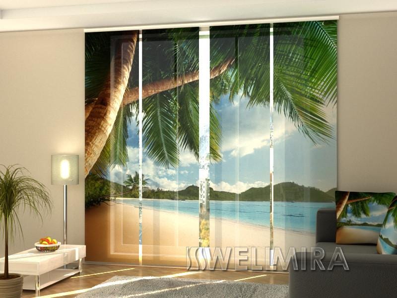 Paneļu aizkari (4 daļas) Curtains Ocean and Palms Home Trends