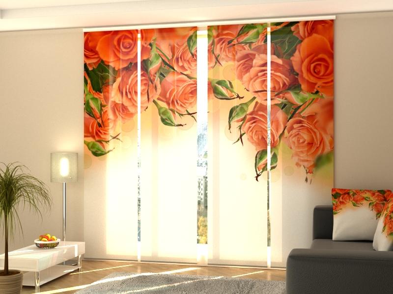 Paneļu aizkari (4 daļas) Curtains Oranges Roses Screen / 140 / 40 Home Trends