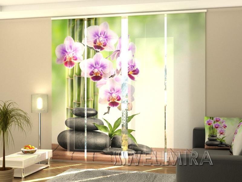 Paneļu aizkari (4 daļas) Curtains Orchids and Stones Home Trends