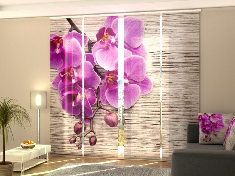 Paneļu aizkari (4 daļas) Curtains Orchids and Tree 2 Screen / 140 / 40 Home Trends