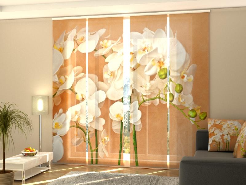 Paneļu aizkari (4 daļas) Curtains Orchids Asia Screen / 140 / 40 Home Trends