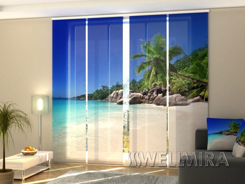 Paneļu aizkari (4 daļas) Curtains Palm Tree on the Beach Home Trends