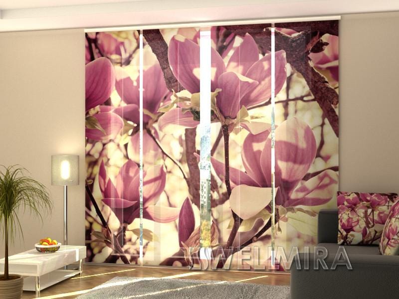 Paneļu aizkari (4 daļas) Curtains Pink Magnolias Home Trends