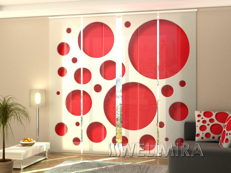 Paneļu aizkari (4 daļas) Curtains Red Style Home Trends