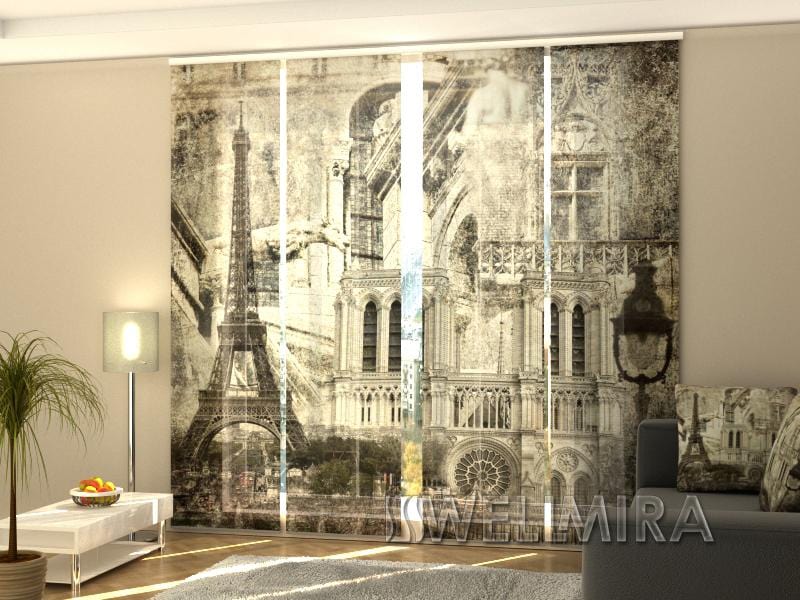 Paneļu aizkari (4 daļas) Curtains Retro Paris Home Trends