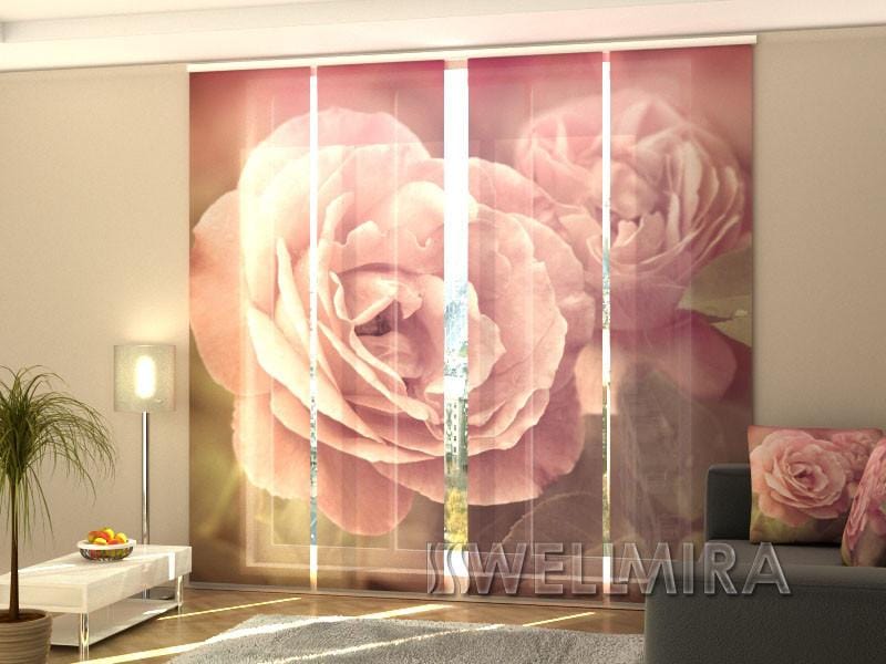 Paneļu aizkari (4 daļas) Curtains Retro Roses Home Trends