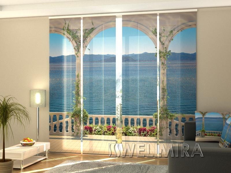 Paneļu aizkari (4 daļas) Curtains Staircase to the Sea Home Trends