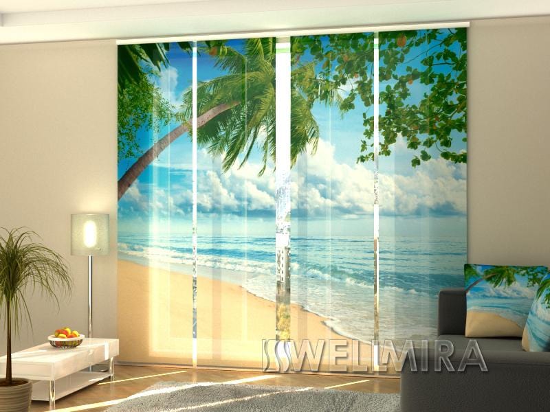 Paneļu aizkari (4 daļas) Curtains Summer Beach Home Trends