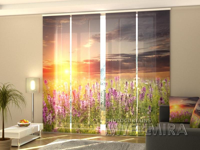 Paneļu aizkari (4 daļas) Curtains Sunset over Meadow Screen / 140 / 40 Home Trends