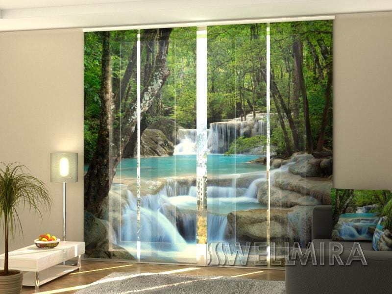 Paneļu aizkari (4 daļas) Curtains Thai waterfall in Spring Home Trends