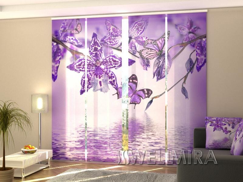 Paneļu aizkari (4 daļas) Curtains Violet Orchid Home Trends