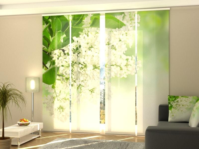 Paneļu aizkari (4 daļas) Curtains White Lilac Screen / 140 / 40 Home Trends