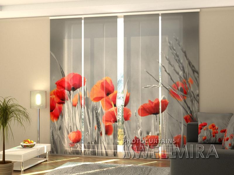 Paneļu aizkari (4 daļas) Curtains Wild Poppies Home Trends