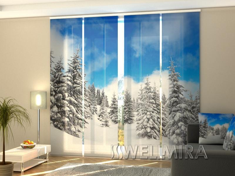 Paneļu aizkari (4 daļas) Curtains Winter in the Forest Home Trends