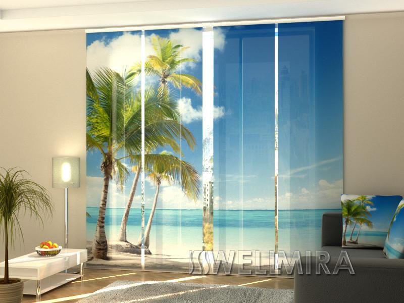 Paneļu aizkari (4 daļas) Curtains Wonderful Palms Home Trends