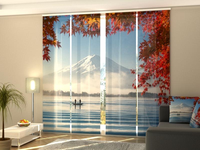 Paneļu aizkari (4 daļas) Mountain Fuji and Lake Kawaguchiko Home Trends