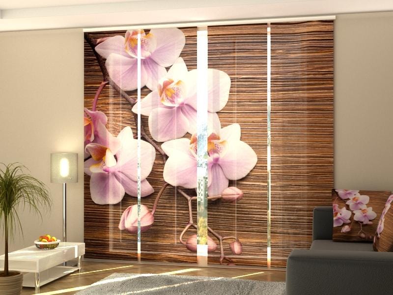 Paneļu aizkari (4 daļas) Orchids and Tree Home Trends