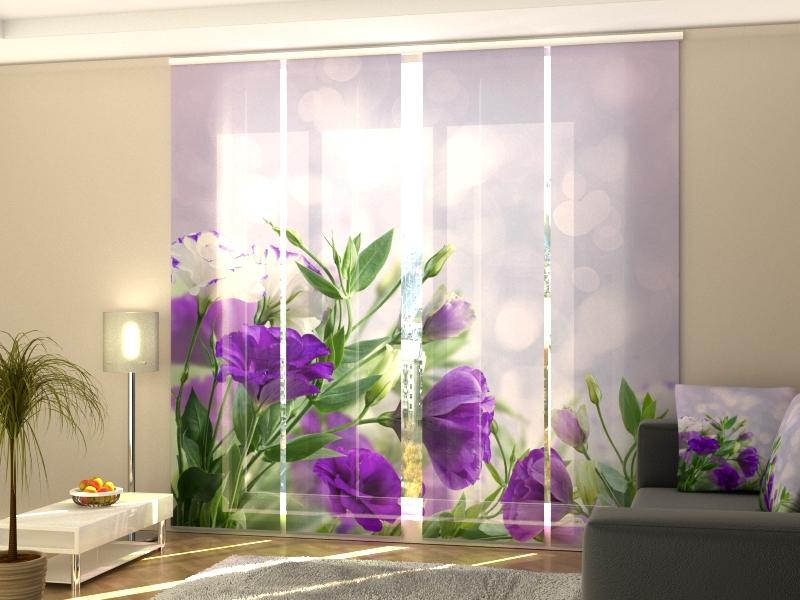 Paneļu aizkari (4 daļas) Purple Eustoma Home Trends