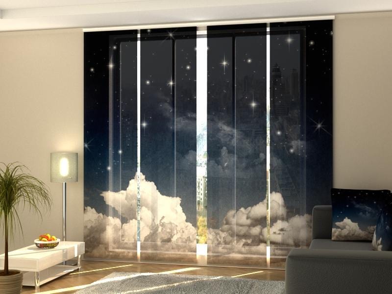 Paneļu aizkari (4 daļas) Watercolor Fantasy Night Sky Home Trends