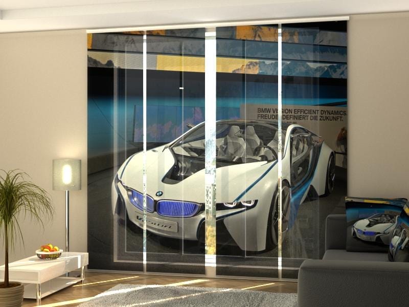 Paneļu aizkari (4 daļas) White Supercar Home Trends