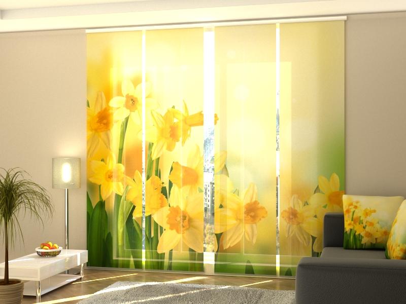 Paneļu aizkari (4 daļas) Yellow Daffodils 2 Home Trends