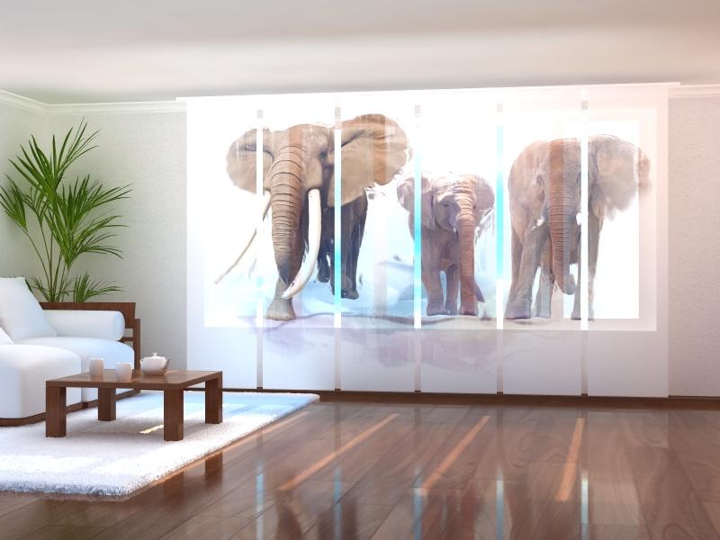 Paneļu aizkari (6 daļas) Elephant Family Home Trends