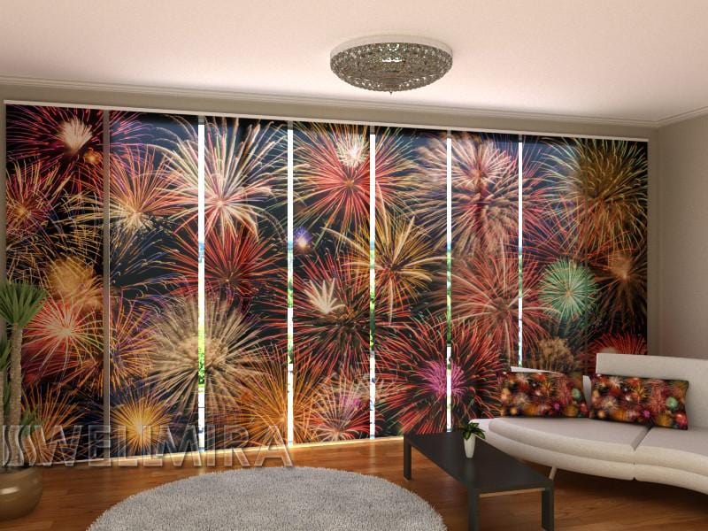 Paneļu aizkari (8 daļas) Big Fireworks Home Trends