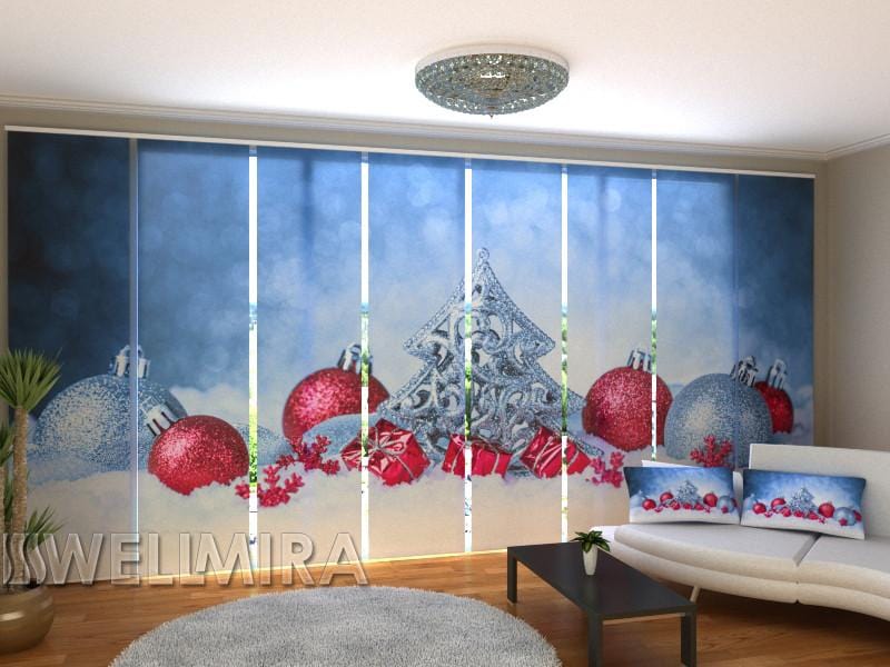 Paneļu aizkari (8 daļas) Christmas Snow Home Trends