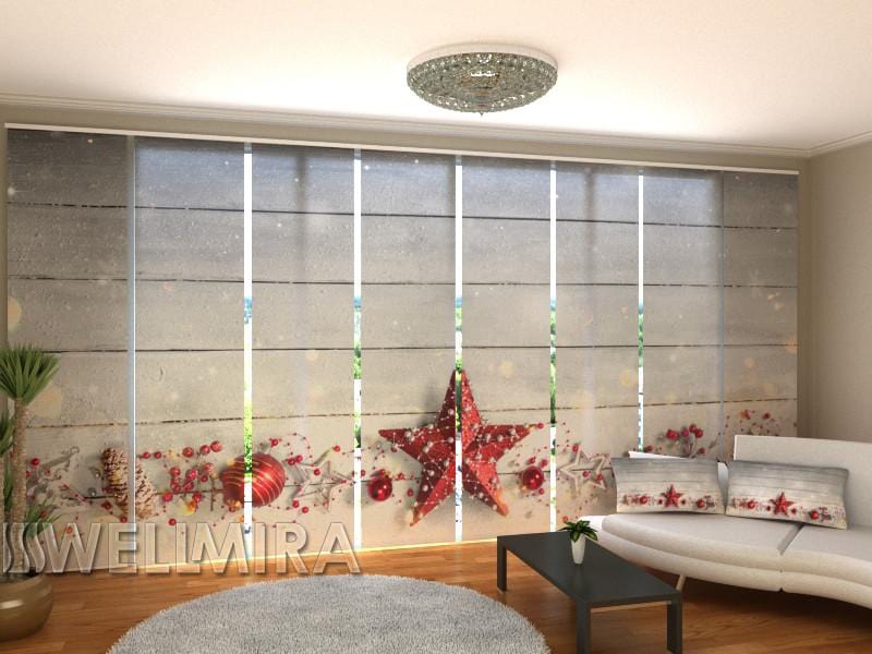 Paneļu aizkari (8 daļas) Christmas Star 2 Home Trends