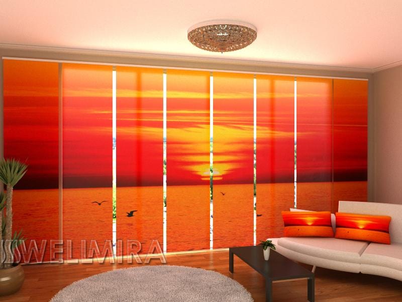 Paneļu aizkari (8 daļas) Orange sky Home Trends