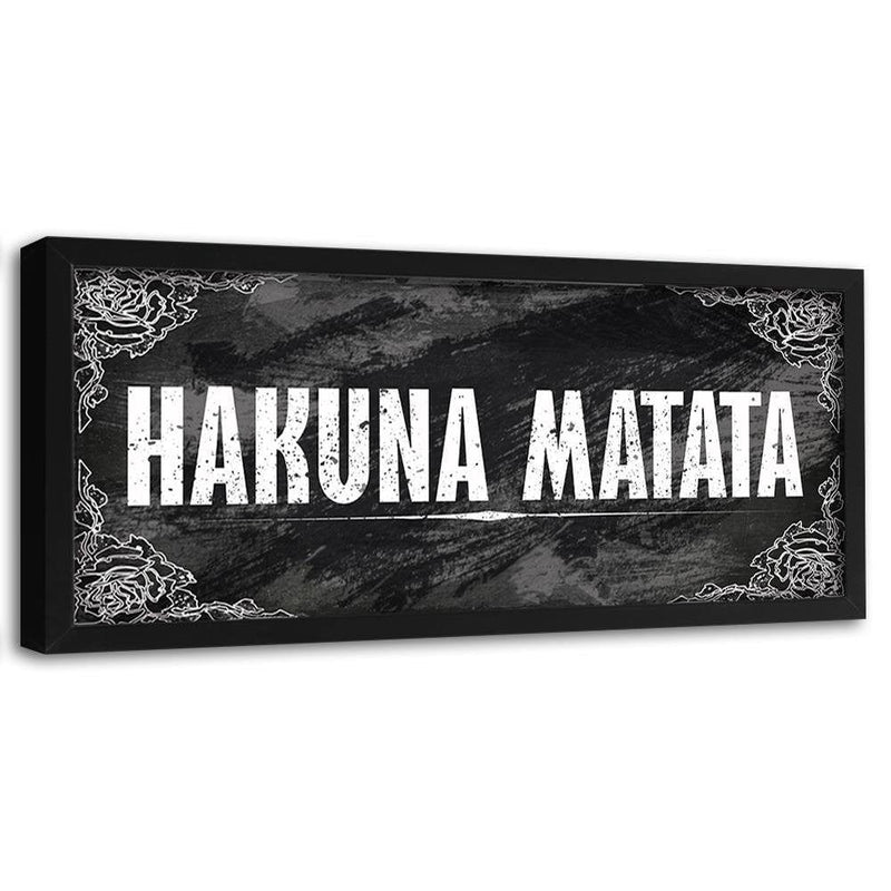 Picture in black frame PANORAMA, Hakuna Matata  Home Trends