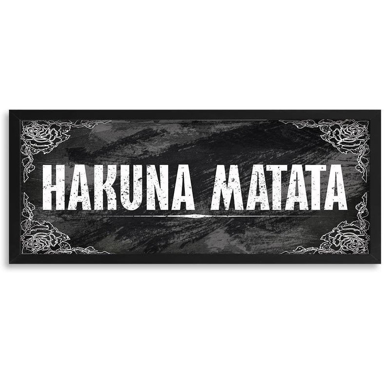 Picture in black frame PANORAMA, Hakuna Matata  Home Trends