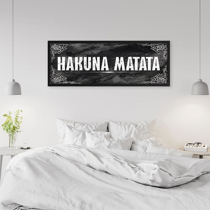 Picture in black frame PANORAMA, Hakuna Matata  Home Trends