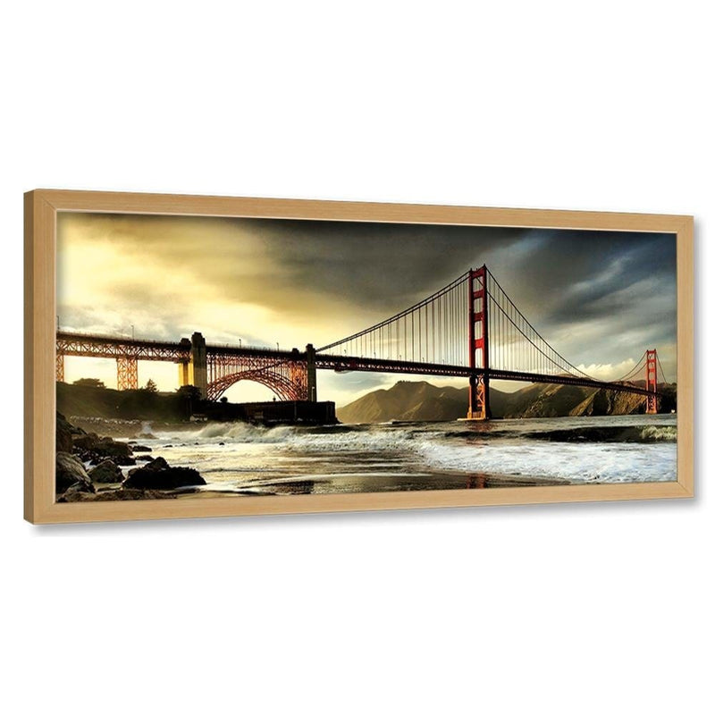 Picture in natural frame PANORAMA, Brooklyn Bridge 2  Home Trends