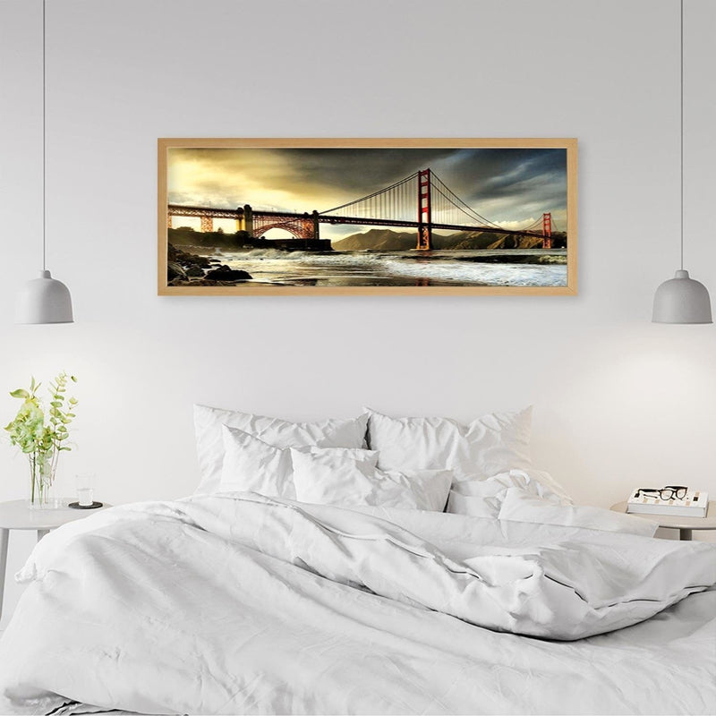 Picture in natural frame PANORAMA, Brooklyn Bridge 2  Home Trends