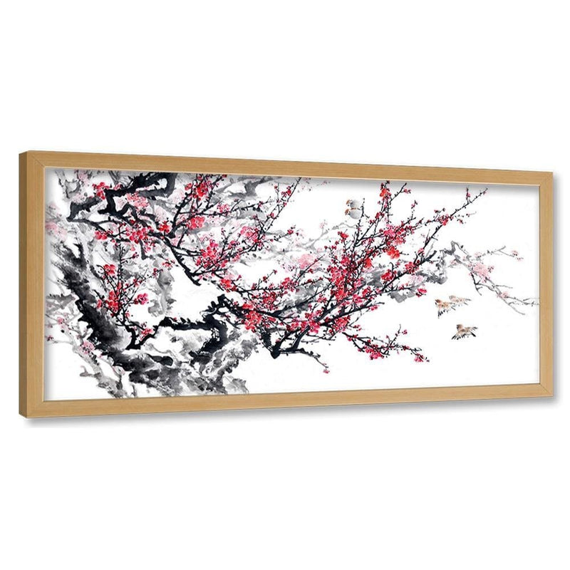 Picture in natural frame PANORAMA, Cherry Blossom  Home Trends