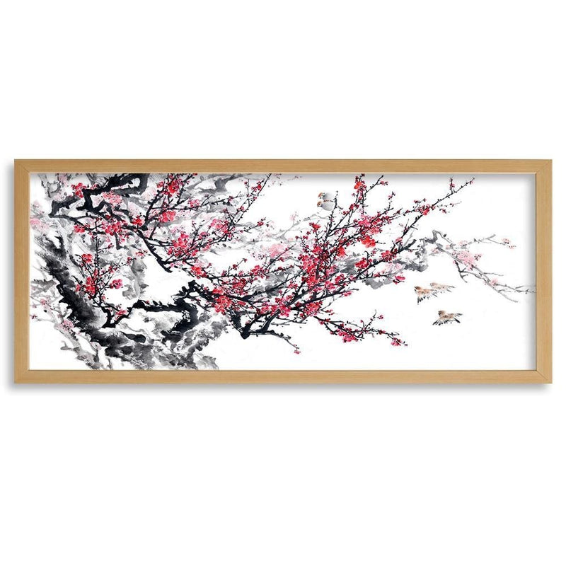 Picture in natural frame PANORAMA, Cherry Blossom  Home Trends