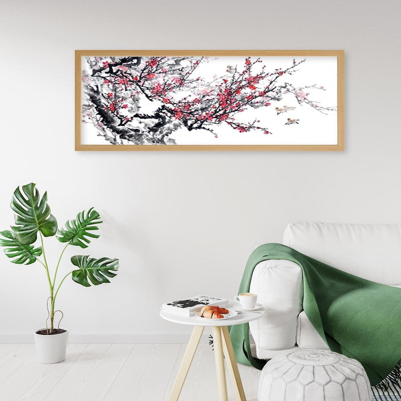 Picture in natural frame PANORAMA, Cherry Blossom  Home Trends