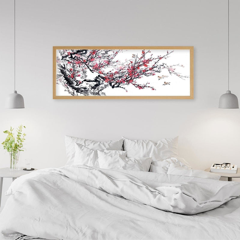 Picture in natural frame PANORAMA, Cherry Blossom  Home Trends