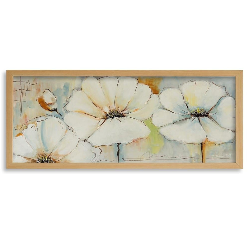 Picture in natural frame PANORAMA, Painted Flowers  Home Trends