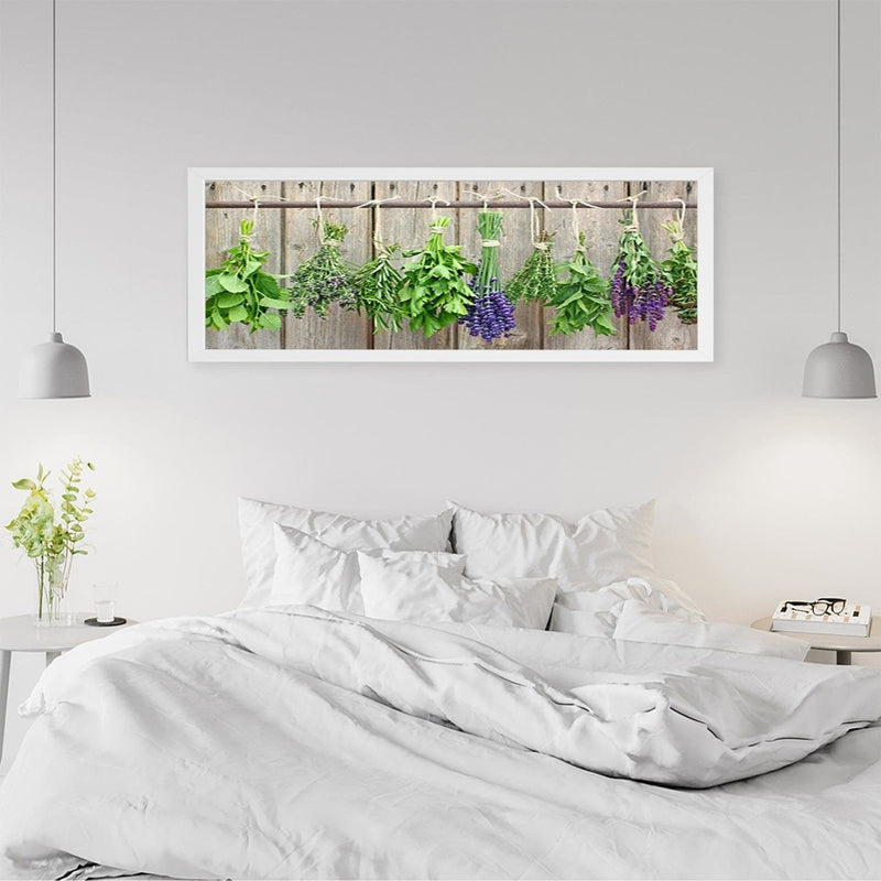 Picture in white frame PANORAMA, Herbs To Dry  Home Trends